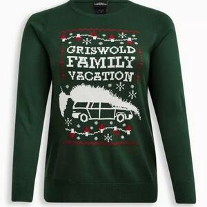 Torrid Green Griswold Family Vacation Sweater